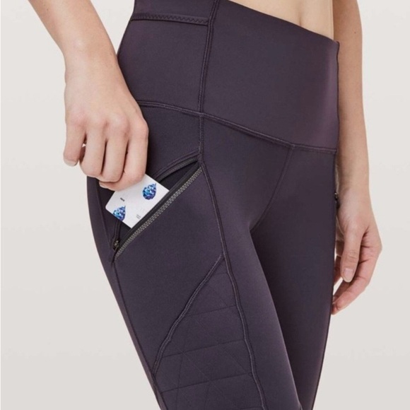 Lululemon Toasty Tech Tight II Womens 6 Swift Speed Fast Free Wunder Train Cyber - Picture 1 of 5
